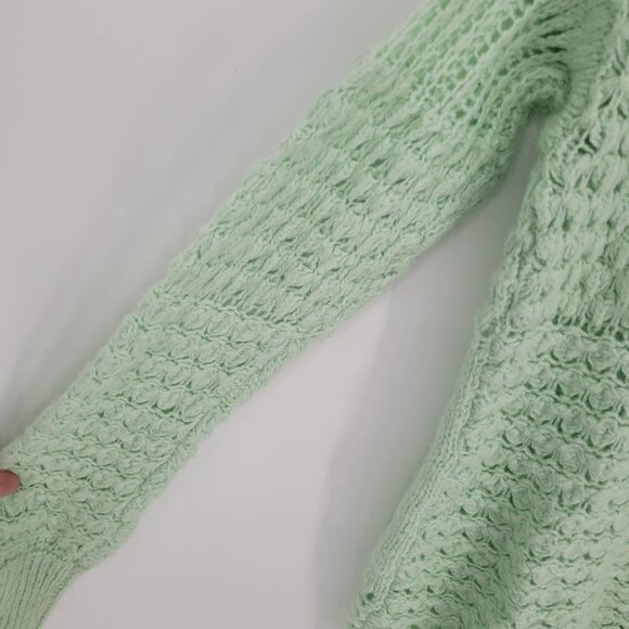 Free People womens medium Crashing Waves pullover open knit sweater wool blend - Picture 2 of 10